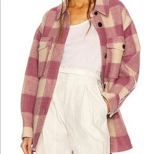 Isabel Marant Etoile Harveli Coat Shirt Jacket Rosewood size 34